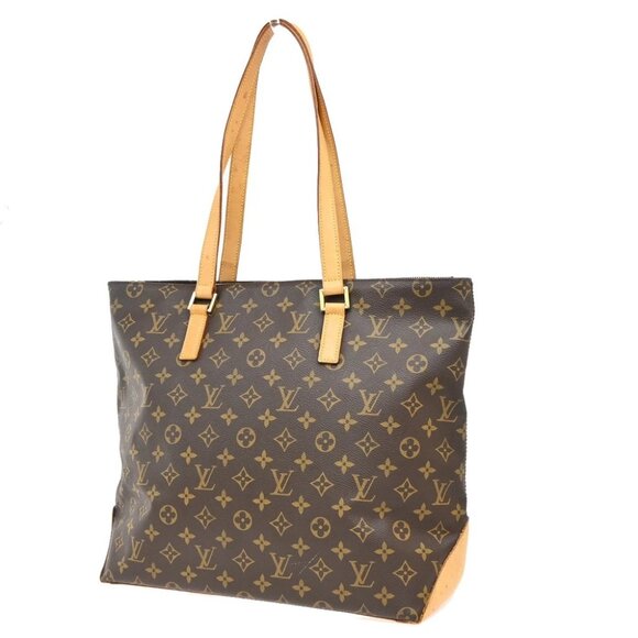 LOUIS VUITTON Cabas Mezzo Shoulder Bag Monogram Leather Brown M51151 18EF541 - Picture 1 of 16